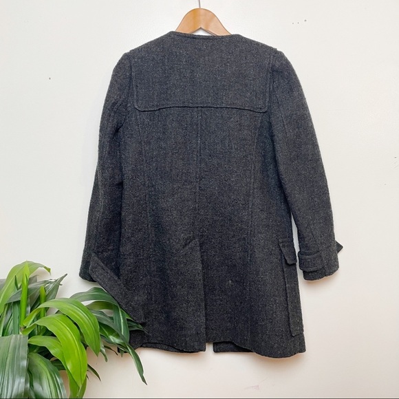 Isabel Marant Etoile Clifford Charcoal Wool/Alpaca BlendPea Coat 38 - Picture 5 of 16